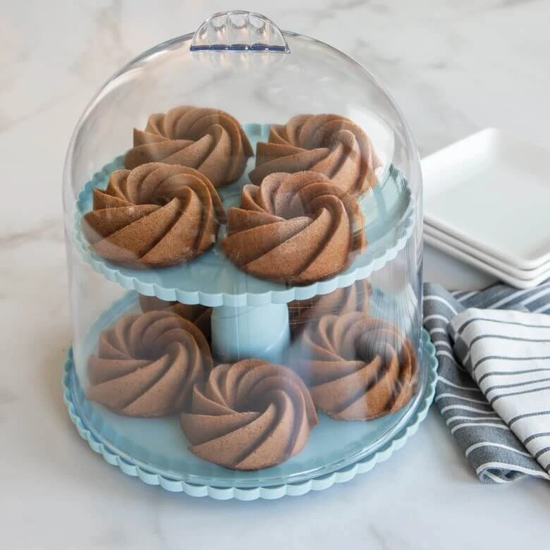 Nordic Ware Etagère ø 25 Cm Kunststof Blauw 2 Nordic Ware Etagère ø 25 Cm Kunststof Blauw - Afbeelding 2