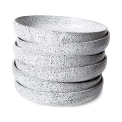 HK Living ACE7035 Gradient Diep Bord ø 21,5 Cm Crèmekleurig 2 Stuks -Woonkeuken Winkel ace7035 lr d 01