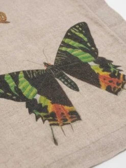 Oldenhof Flying Butterflies Servet 45 X 45 Cm Linnen 6 Stuks -Woonkeuken Winkel linoroom napkins butterflies vertical lr 12