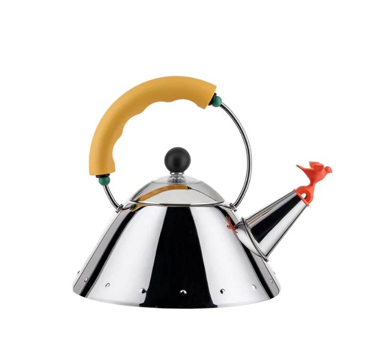 Alessi Michael Graves Fluitketel 1 Liter Rvs Geel 1 Alessi Michael Graves Fluitketel 1 Liter Rvs Geel