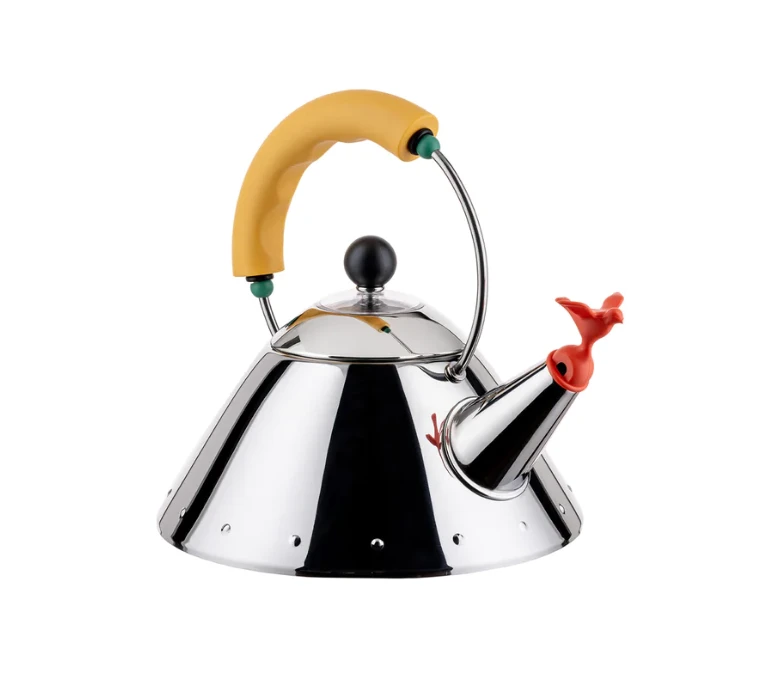 Alessi Michael Graves Fluitketel 1 Liter Rvs Geel 2 Alessi Michael Graves Fluitketel 1 Liter Rvs Geel - Afbeelding 2